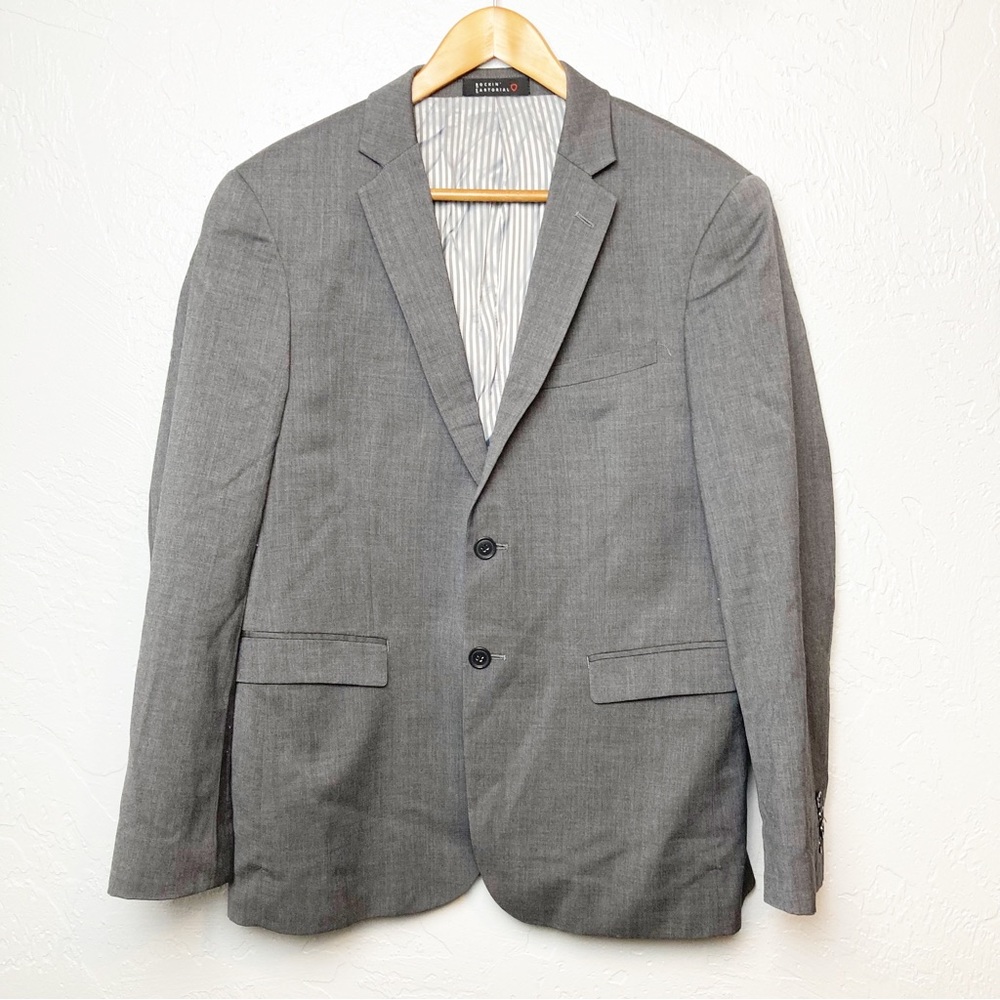 Rockin Sartorial Mens 40S Sport Coat Medium Grey Wool Blend